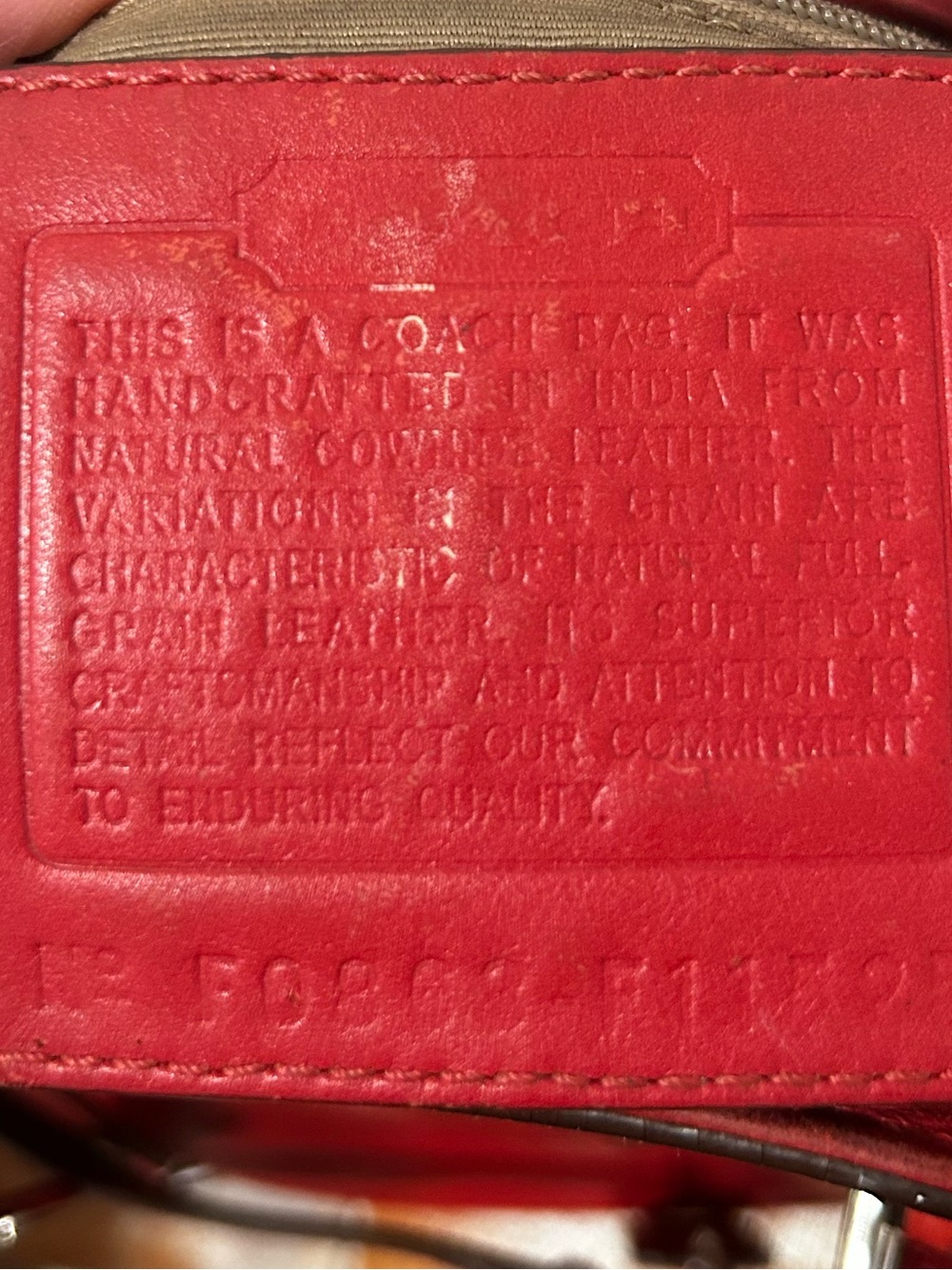 Coach Red Leather Double-Handle Gallery Tote with Ring Hardware F11525 - Picture 6 of 8